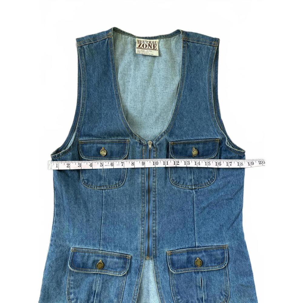 Neutral Zone Denim Vest - Vintage Utility Style - Picture 2 of 4